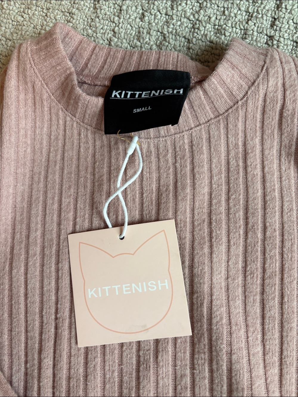 NWT Kittenish Dusty Rose Ribbed Lounge Set - Size Small - Picture 3 of 5